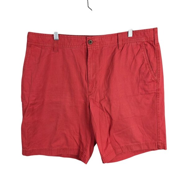 Mens Izod Red Chino Shorts Casual 100% Cotton 10" Inseam Size 40 - Picture 1 of 10